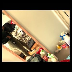 Corduroy Overalls- olive green color